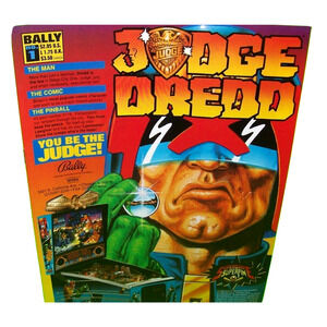 Judge Dredd Pinball Machine Comic Book FLYER Original 1993 Multi Page Superhero
